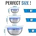 MONKA Stainless Steel Mixing Bowls With Sretch Silicon Lids (Set of 3). 100% Airtight Lids, For Healthy Meal, Nesting and Stackable