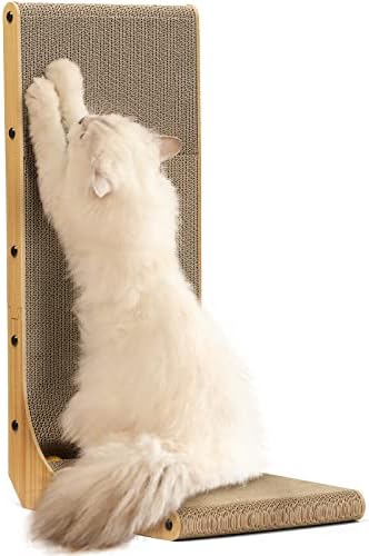 FUKUMARU Cat Scratcher, Inch L Shape Cat Scratch Pad Wall