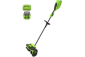 Greenworks 60V 12" Brushless Cordless Snow Shovel with Led Lights, 25ft Throwing Distance, 8" Deep Clearing, Electric Snow Th