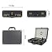 Vinyl Record Player - Vintage Suitcase Turntable 3 Speed for 7〞10〞12〞 LP Bluetooth 2 Stereo Speakers 9V 1.5A DC in Standard RCA Headphone Outputs,Black (Black) (Black)