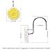Flower Shower Curtain Hooks, Wimaha Plastic Shower Curtain Rings, Yellow Shower Hooks for Curtain, Peony Shower Curtain Hooks Rustproof Decorative, 12 Pack Shower Rings for Curtain in Bathroom
