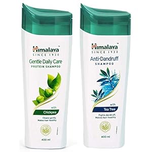 Himalaya Herbals Protein Shampoo with Chickpea, Gentle Daily Care, 400ml & Himalaya Herbals Anti-Dandruff Shampoo…