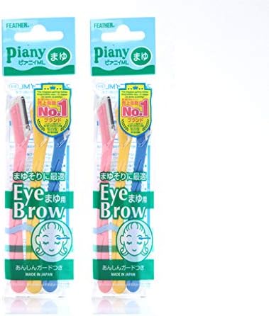 Feather Eyebrow Razors Piany Shaper Razor (3 Pieces X 2 Packs)