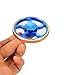 GNGTec Circle Fidget Spinner Metal Play Toy,Stainless Steel Ball Bearing,5 Mins Average Spin,Super Smooth Quiet Durable,Viget Wheel Figit Spinner Collection for Kid and Adult (Golden Blue)