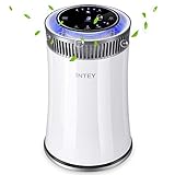 INTEY Air Purifier Cleaner with HEPA Filters for Allergy, Pet Dander, Odor, Cigarette Smoke, Mold, Dust, Pollen, Germs, with Timer, 5 Speed, UV Air Sanitizer, for Home and Office