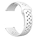 Hagibis Compatible with Fitbit Versa Bands Sport Silicone Replacement Breathable Strap Bands for New Fitbit Versa Smart Fitness Watch (White)