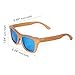 Ynport Mens/Womens Polarized Full Charcoal Bamboo Frame Classic Wooden Coated Sunglasses, Vintage Eyewear, Floating Wayfarer