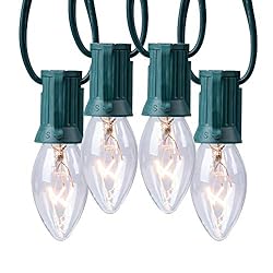 Vintage C9 Christmas Lights Outdoor, 50 FT C9