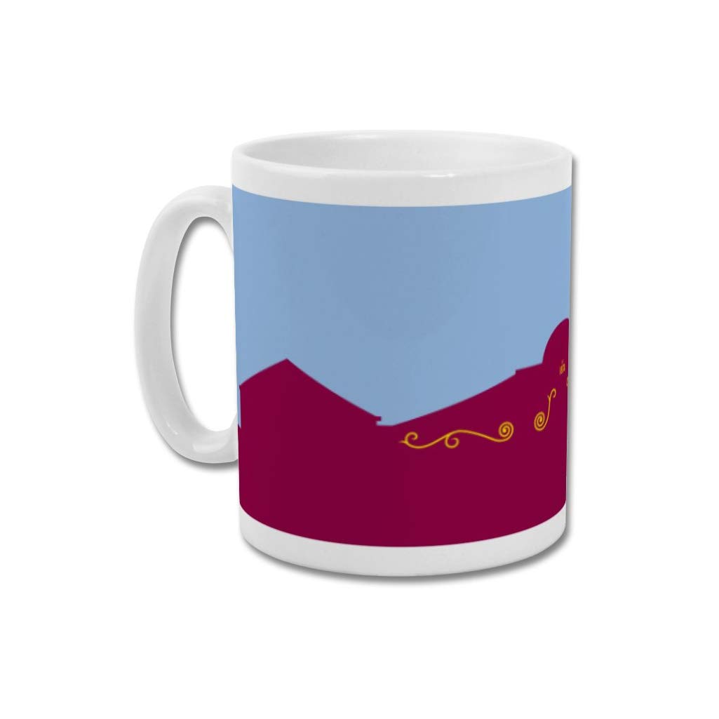 GroundDesigns Aston Villa FC Graphic Design Football Gift Mug - Villa Park Stairway to Holte End AVFC