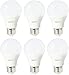 Amazon Basics 40 Watt Equivalent, Daylight, Dimmable, 15,000 Hour Lifetime, A19 LED Light Bulb | 6-Pack
