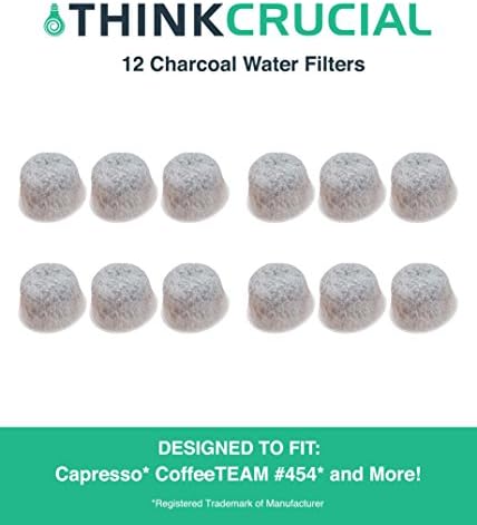 12 Capresso Charcoal Coffee Filters, Fits Capresso 4440.90, TEAM # 454, by Think Crucial