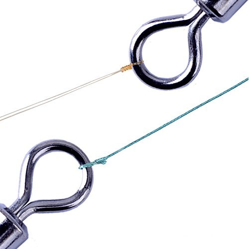 Agepoch Fishing Rolling Barrel Swivels Power Snap Set Line to Hook Smooth Connectors High-Strength Corrosion Resistant Accessories Tackle Tensile Test Strength (1#-0.75''-104LB-60pcs)