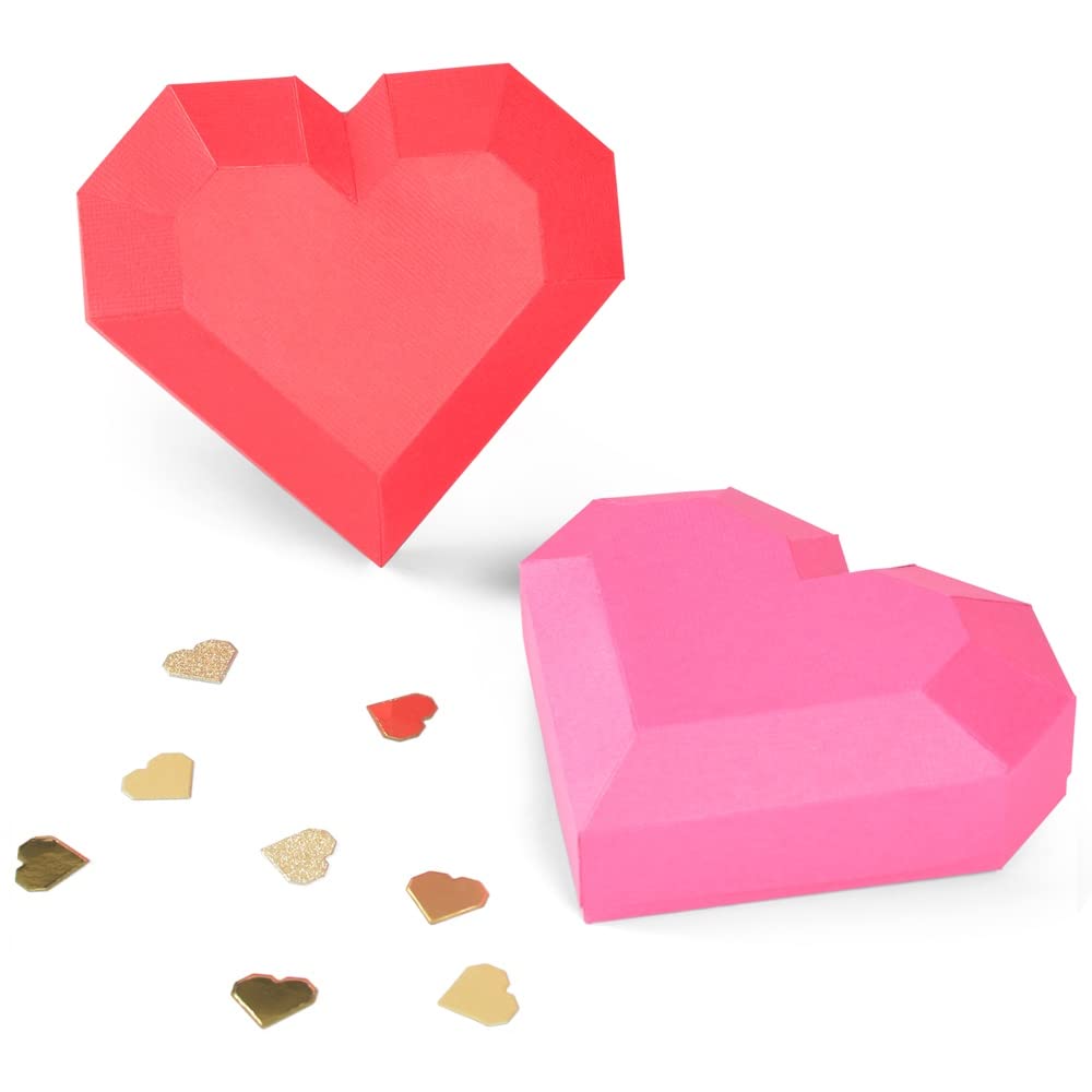 Sizzix Thinlits Dies Geo Heart Box 6pk by Kath Breen, 665827