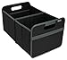 meori Large Trunk Organizer for Groceries Collapsible Lava Black Storage Car SUV 2 Compartments Picnic Road Trip Sports Gear