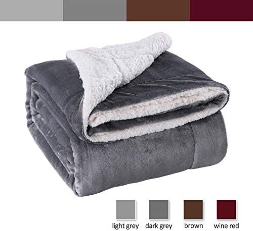 Sagi Doll Winter Blanket King Size Blanket 220 x 240cm Dark Grey Warm Blankets For Winter