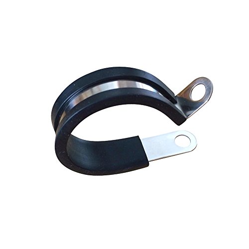 thumbnail image 2 of Cable Clamp Stainless Steel Pipe Rubber Cushion Metal Clamp 20 Pack 3/16 Inch 2 of 11