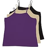 VIKIDEER 3 Pack Camisole for Women Plus Size Basic Undershirt Spaghetti Strap Cami Tank Top