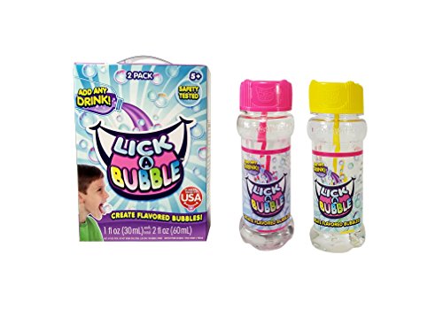 Lick-a-bubble create flavored bubbles, 2 pack
