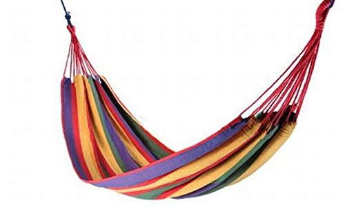 Tortola Rainbow Outdoor Garden Hammock with Side Bag Attached