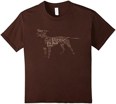 Kids Pit Bull American Staffordshire Terrier Dog T-shirt  12 Brown