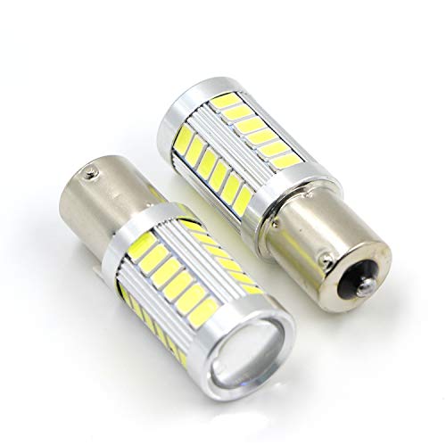Dantoo 2 x 1156 P21W BA15S LED Reverse Light Bulbs 33 SMD Extremely Bright 6000K Xenon White Back Up Reverse LED Light Lamp - Thumbnail 2