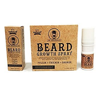 Sir Reginalds Beard Growth Spray - The Solution for the Perfect Beard - 100% Natural Formula - Fuller, Thicker, Darker