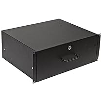Seismic Audio - NEW 4 SPACE RACK CASE DRAWER with Lock & Key-4 Units 4U
