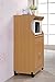 HODEDAH IMPORT Microwave Cart with One Drawer, Two Doors, and Shelf for Storage, Beech