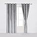 Cherry Home Super Soft Luxury Heavy Velvet Set of 2 Smoky Gray Classic Blackout Curtains Panels Home Theater Grommet Drapes Eyelet, Light Grey, 52 in x 84 in (W x L)