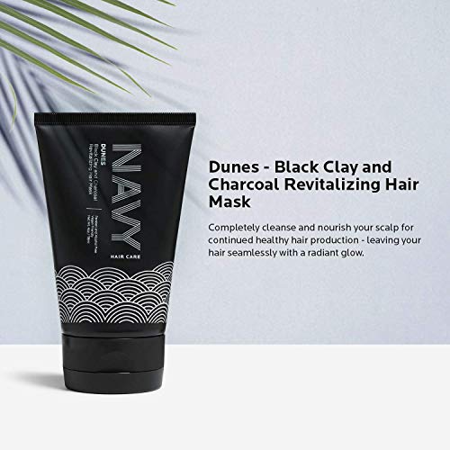 NAVY Dunes Black Clay and Charcoal Revitalizing Hair Mask for Dry Damaged Hair and Growth - Paraben-Free Detoxifying… - Image 4
