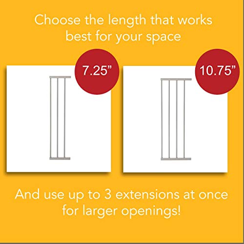 North States 3-Bar Extension for Arched Auto-Close Baby Gate with Easy-Step: Add one extension for a gate up to 45.63" wide (Adds 7.25" width, Gray)