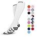 Go2Socks Compression Socks for Men Women Nurses Runners 20-30mmHg Medical Stocking Athletic (White 2 Pair, Medium)