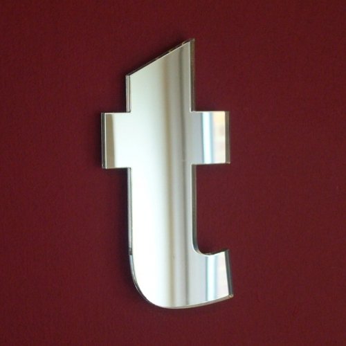 Super Cool Creations Lower Case Letter T Mirrors - 45cm