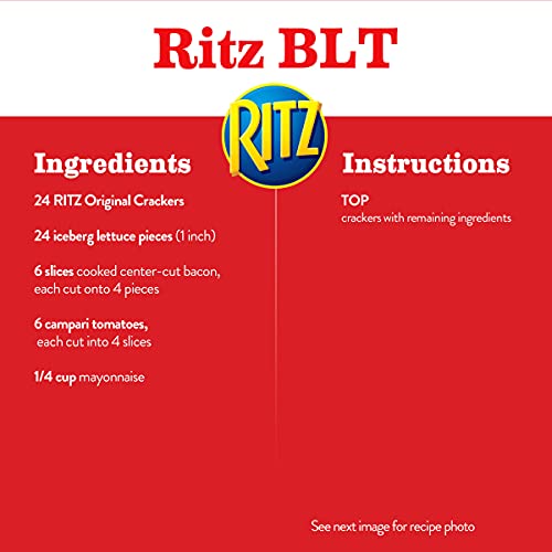 RITZ ORIGINAL CRACKERS, SNACKS FOR KIDS AND ADULTS, LUNCH SNACKS, FAMILY SIZE, 20.5 OZ