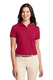 Port Authority Women's Silk Touch Polo XL Red