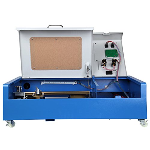 Iglobalbuy 12"x 8" 40W CO2 Laser Engraving Cutting Machine Engraver Cutter DIY USB Port with Movable Wheels and Exhaust Fan - Thumbnail 4