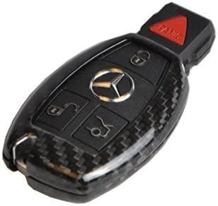 T-Carbon Carbon Fiber Key Covers Keyless Remote Key Fob Cover For MERCEDES-BENZ 1 Set In Box (Benz)