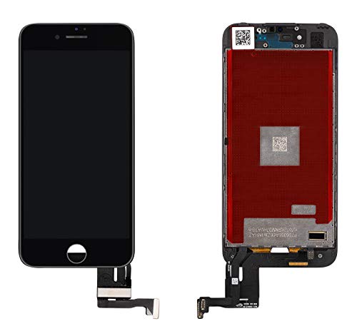 for iPhone 7 Screen Replacement Black Touch Screen Digitizer LCD Display for iPhone 7 Frame with Repair Tools (iPhone 7, Black)