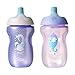 Tommee Tippee Spill-Proof Toddler Sportee Bottle Sippy Cup, 12+ Months, Girl - 10 Ounce, Pack of 4