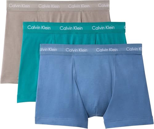 Calvin Klein Uomo Pantaloncini Boxer Confezione da 3 Intimo, Rosso (Driftwood/Moonlight Blue/Fanfare), XL