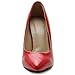 Ollio Women's Shoe Metalic High Heeled Enamel Dress Pump