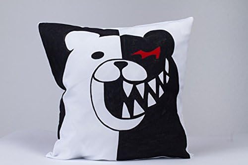 Monokuma inspired - handpainted throw pillow, 11 in or 14 in, you choose