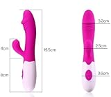 Eforstore Hot Soft Waterproof Silence Organism Thrusting Magic Wand Av Stick Mute Designed Silicone Multi Speed Vibrator Vibration Vibrating G-Spot Stimulator Double Daul Stimulators Personal Massager Rods Vagina Clit Clitorial Stimulation Powerful Vibe emale Masturbation Toy for Women Sex (Random Color)