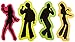 Retro 70's Silhouettes Party Accessory (1 count) (4/Pkg) primary