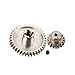 SkyQ RC Differential Steel Metal Main Gear 38T Motor Gear 17T for 1/18 WL A949 A959 A969 A979 K929 Silver 2pcs