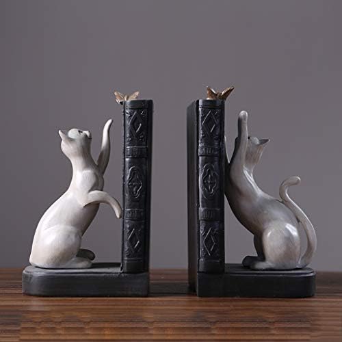 XXHDYR American Creative Home Cat Book File Small Ornaments Office Study Desktop Book Book By Wine Cabinet Decoration 20x9x12.5cm bookshelf