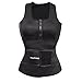 FeelinGirl Women's Neoprene Sauna Suit Tank Top Vest Workout Waist Trainer Corset Small,Dark