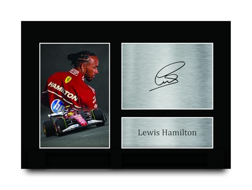 Lewis Hamilton Ferrari (A4 Unframed)