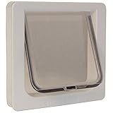 Ideal Pet Products Cat Flap Door with 4 Way Lock, 6.25" x 6.25" Flap Size