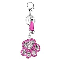 hullonguuo Full Drill Special Shaped Diamond Painting Bear Paw Keychain Bag Pendant